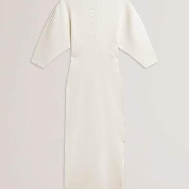 Women's VANITHA-Sculptured Rib Knitted Maxi Dress Ivory
