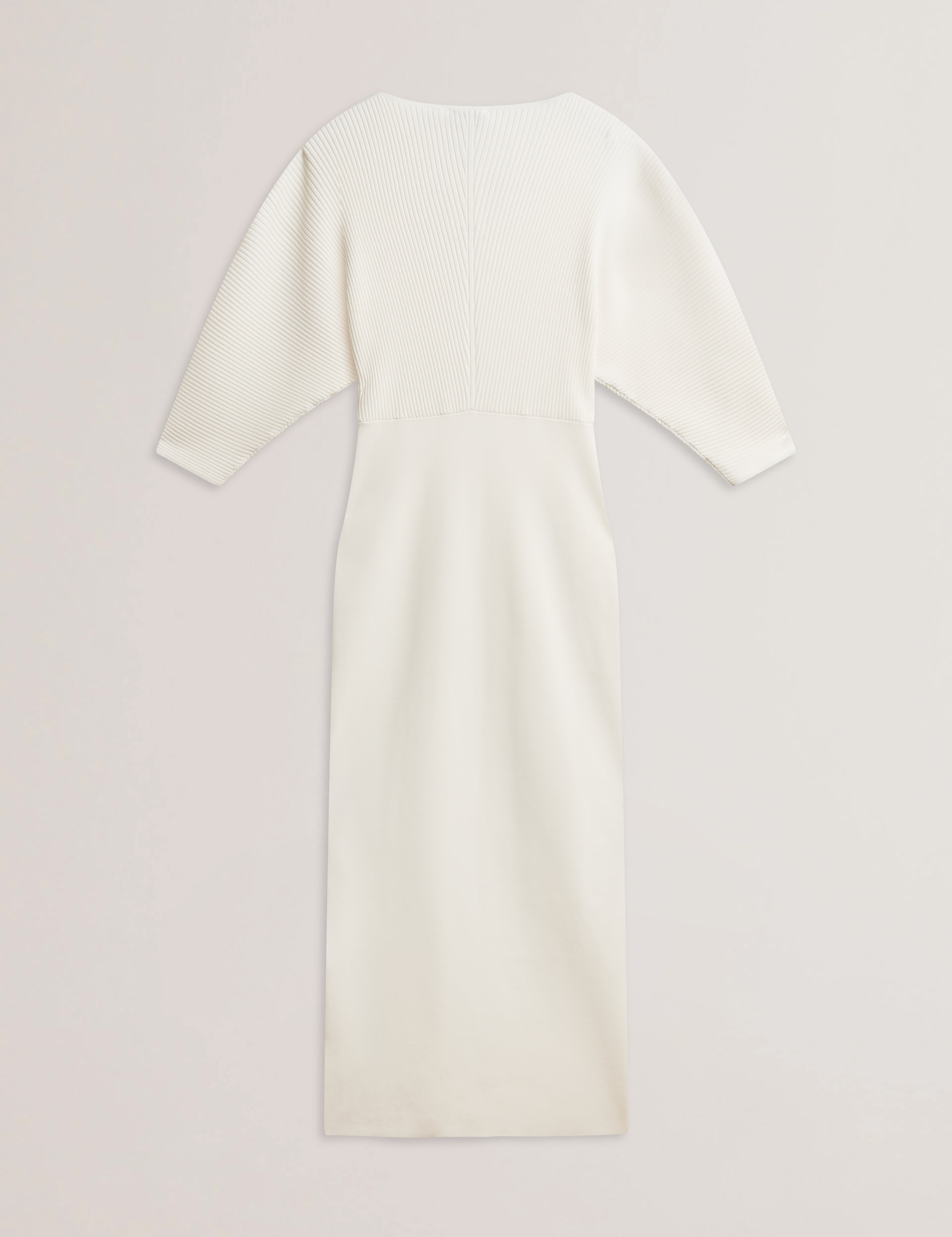 Women's VANITHA-Sculptured Rib Knitted Maxi Dress Ivory