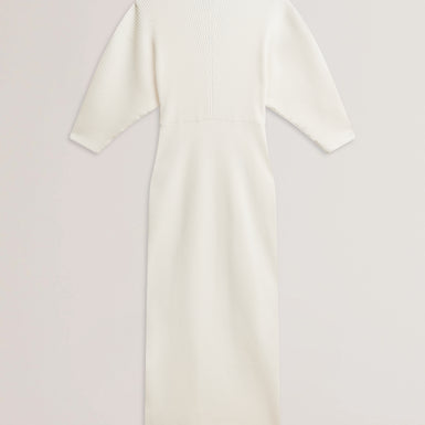 Women's VANITHA-Sculptured Rib Knitted Maxi Dress Ivory