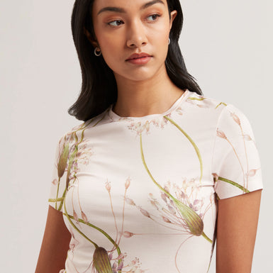 Womens LEXIII-Printed Fitted Tee