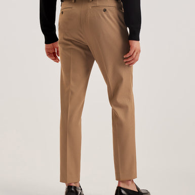 Men's Nalfant-Twill Smart Slim Tailored Trouser Tan