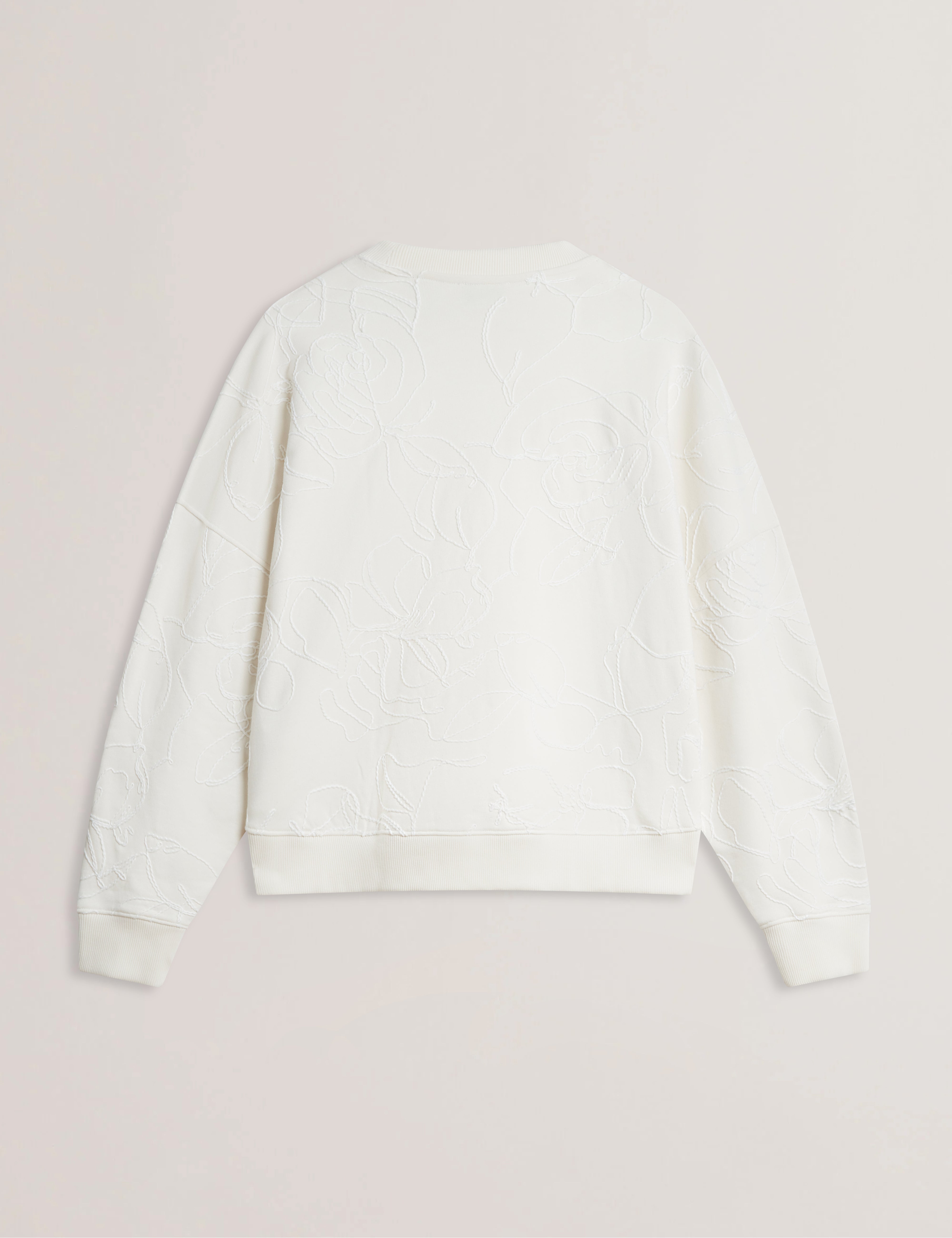 Womens JJOSIEE-Floral Embroidered Long Sleeve Sweatshirt