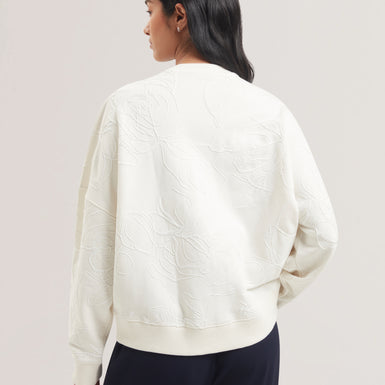 Womens JJOSIEE-Floral Embroidered Long Sleeve Sweatshirt