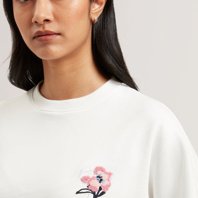 Women's JANETTT-Embroidered Logo Balloon Sleeve