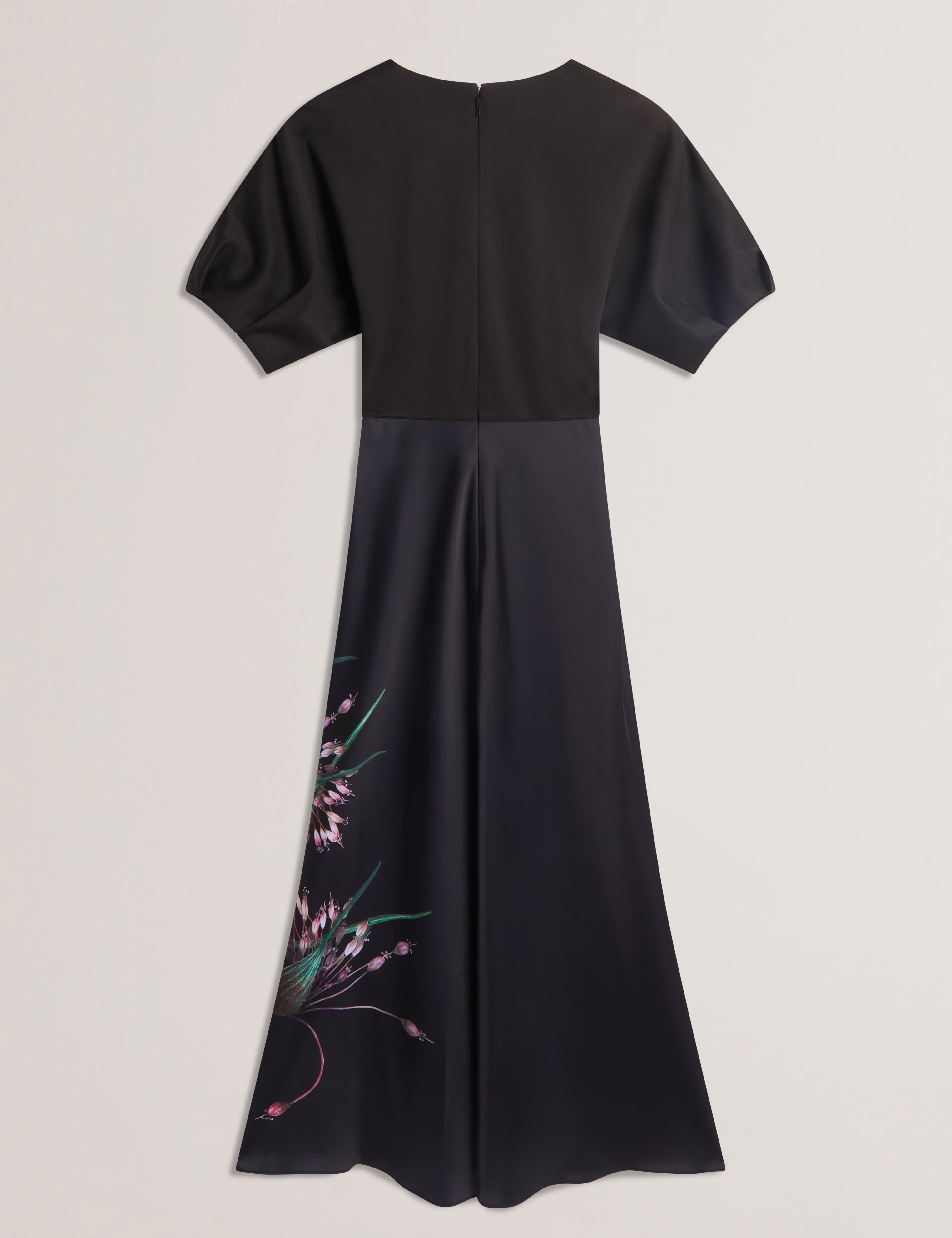 Women's SADO-Printed Ponte Bodice Satin Skirt