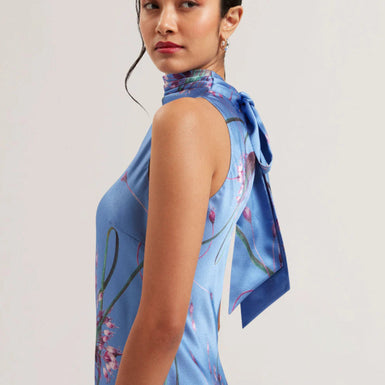 Women's ANTUA-Printed Cowl Neck Midi Slip Dress