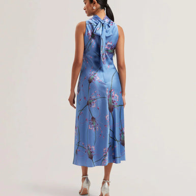 Women's ANTUA-Printed Cowl Neck Midi Slip Dress