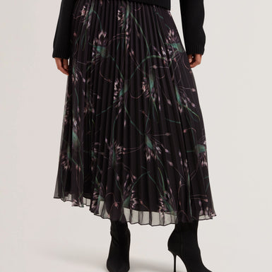 Women's Tavora-Pleated Printed Elasticated Midi Skirt