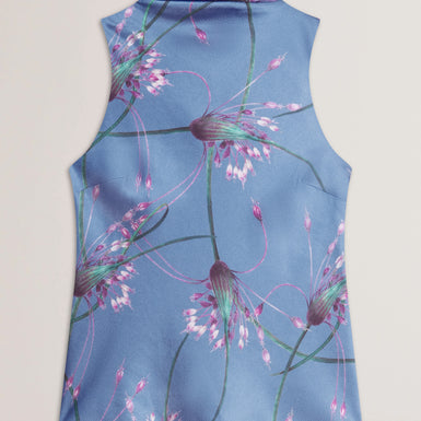 Women's VAROSA-Printed Sleeveless Cowl Neck Lt-Blue