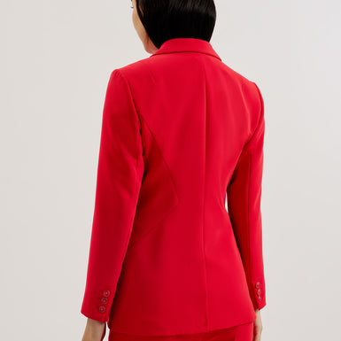 Women's Manabl-Single Breasted Tailored Blazer Red