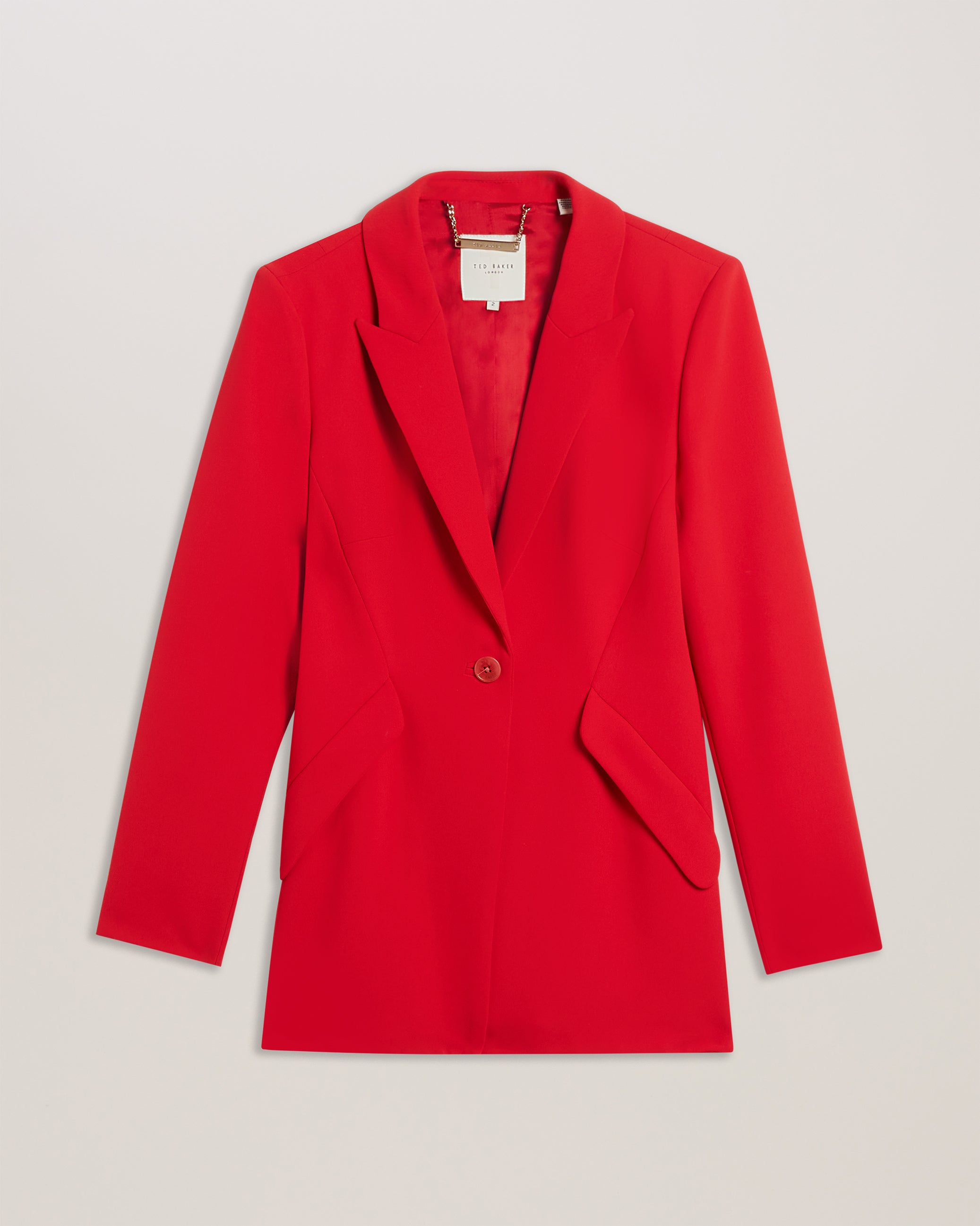 Women's Manabl-Single Breasted Tailored Blazer Red