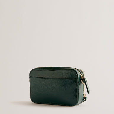 Women's Stunwa-Webbing Leather Crinkle Crossbody Mid-Green