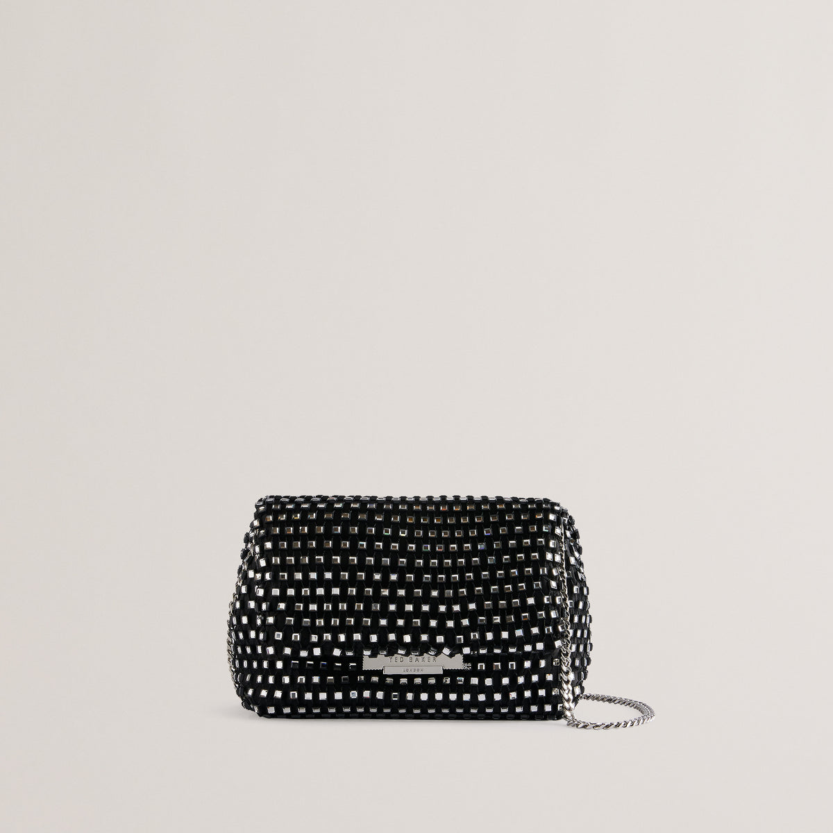 Women's Glitszi-Mesh Crystal Cross Body Bag Black – Poseidon