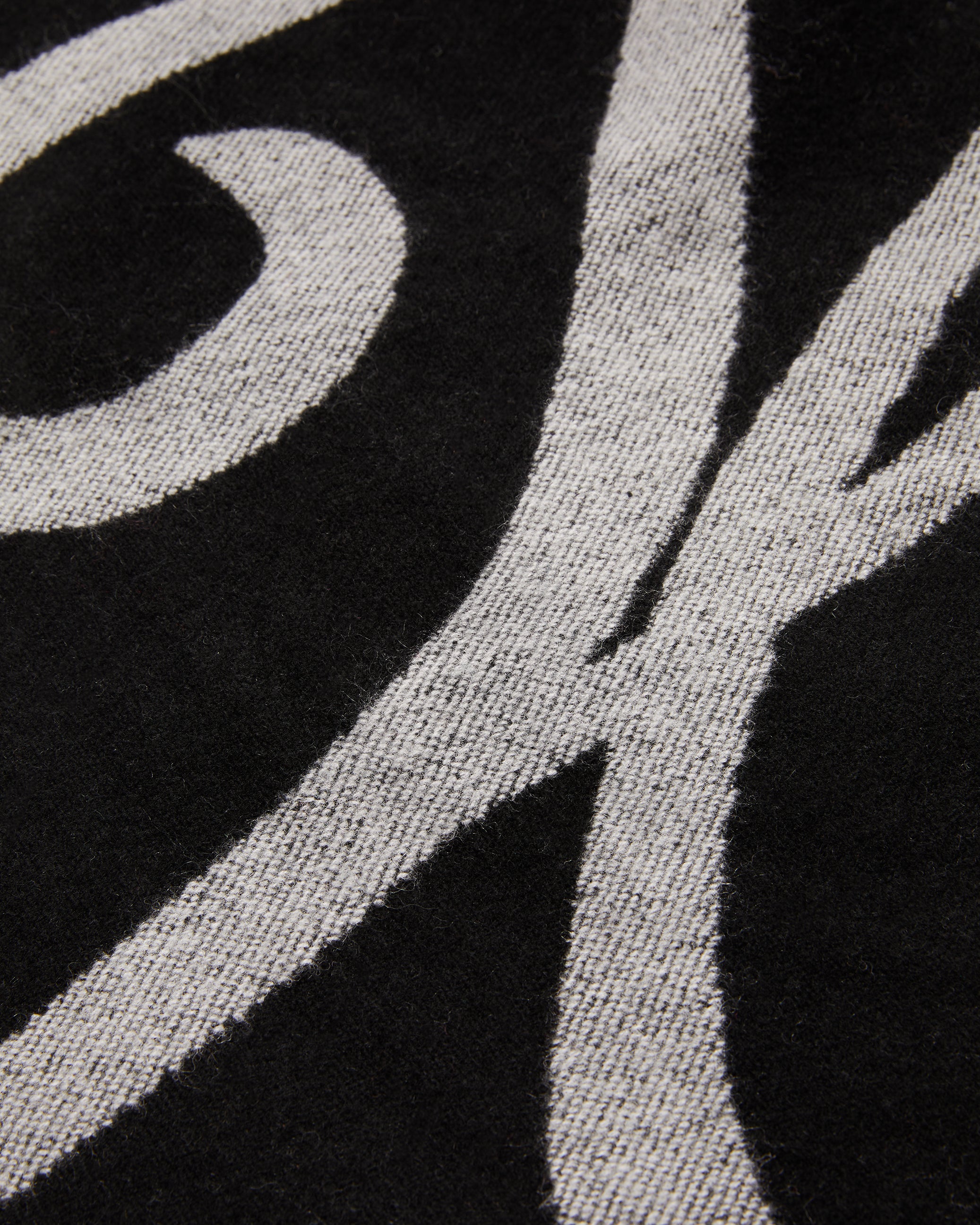 Women's Avaisa-Script Logo Woven Poncho Black