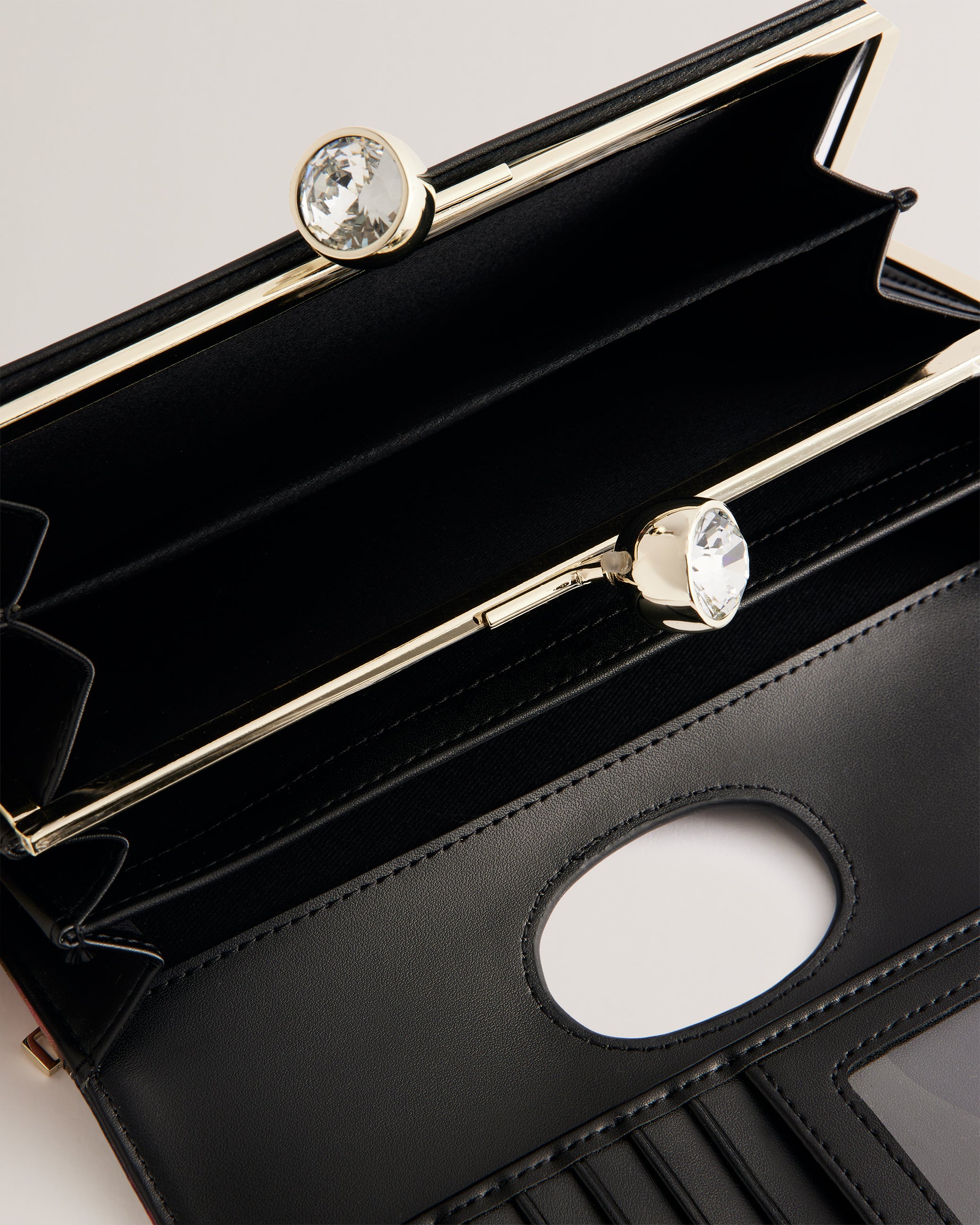 Women's Safile-Printed Bobble Purse Black