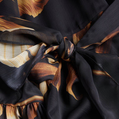 Women's Elster-Frill Detail Sleeve Sheer Mini Dress Black