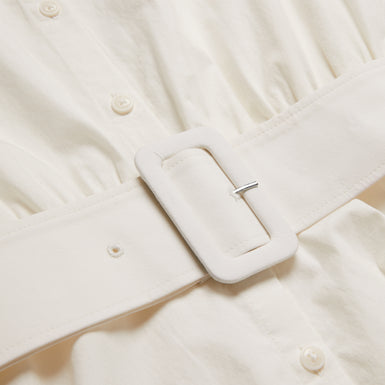 Women's Jurua-Long Sleeve Shirt Mini Dress White