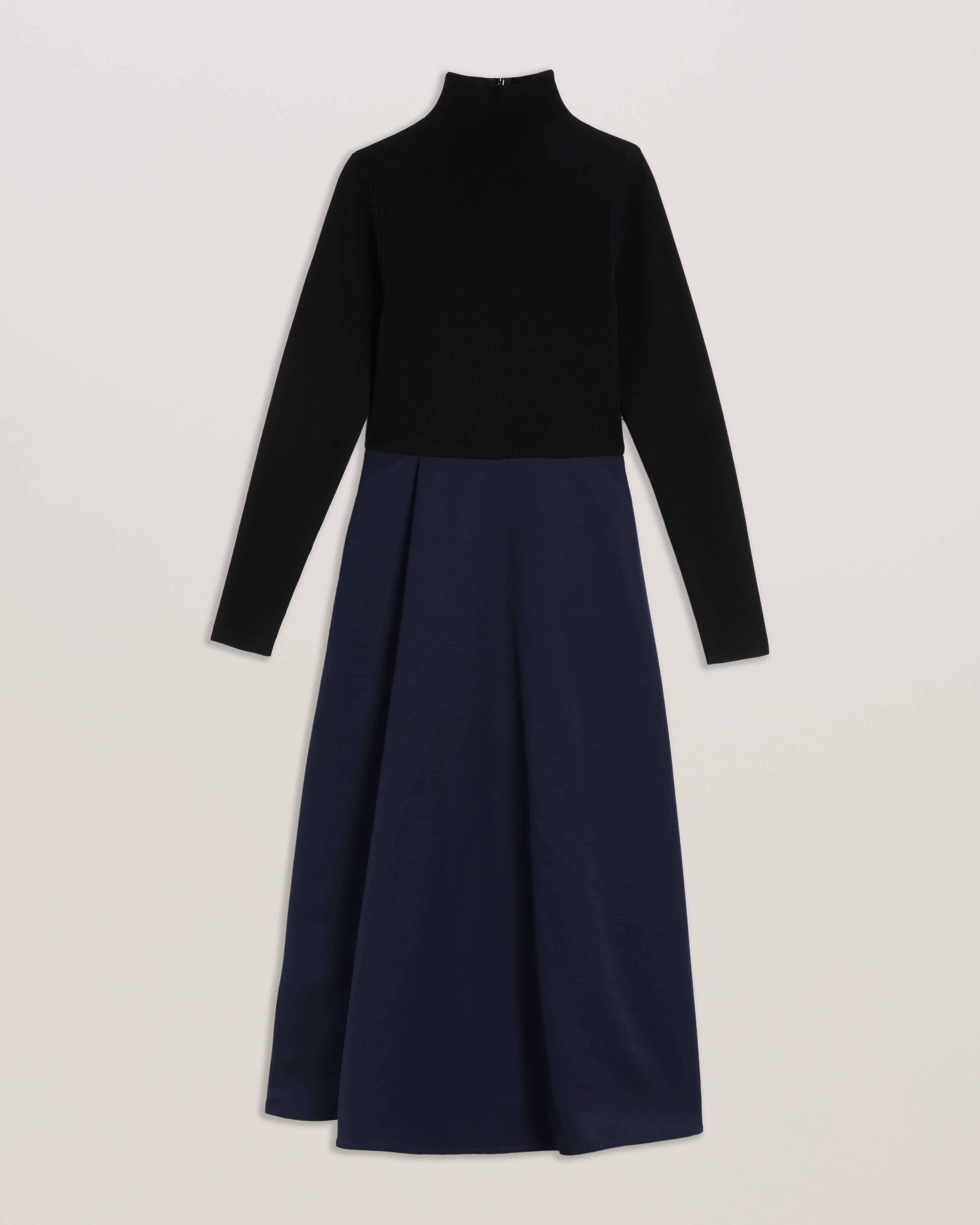 Women's Chira-Knit Bodice Dress With Wrap Skirt Black