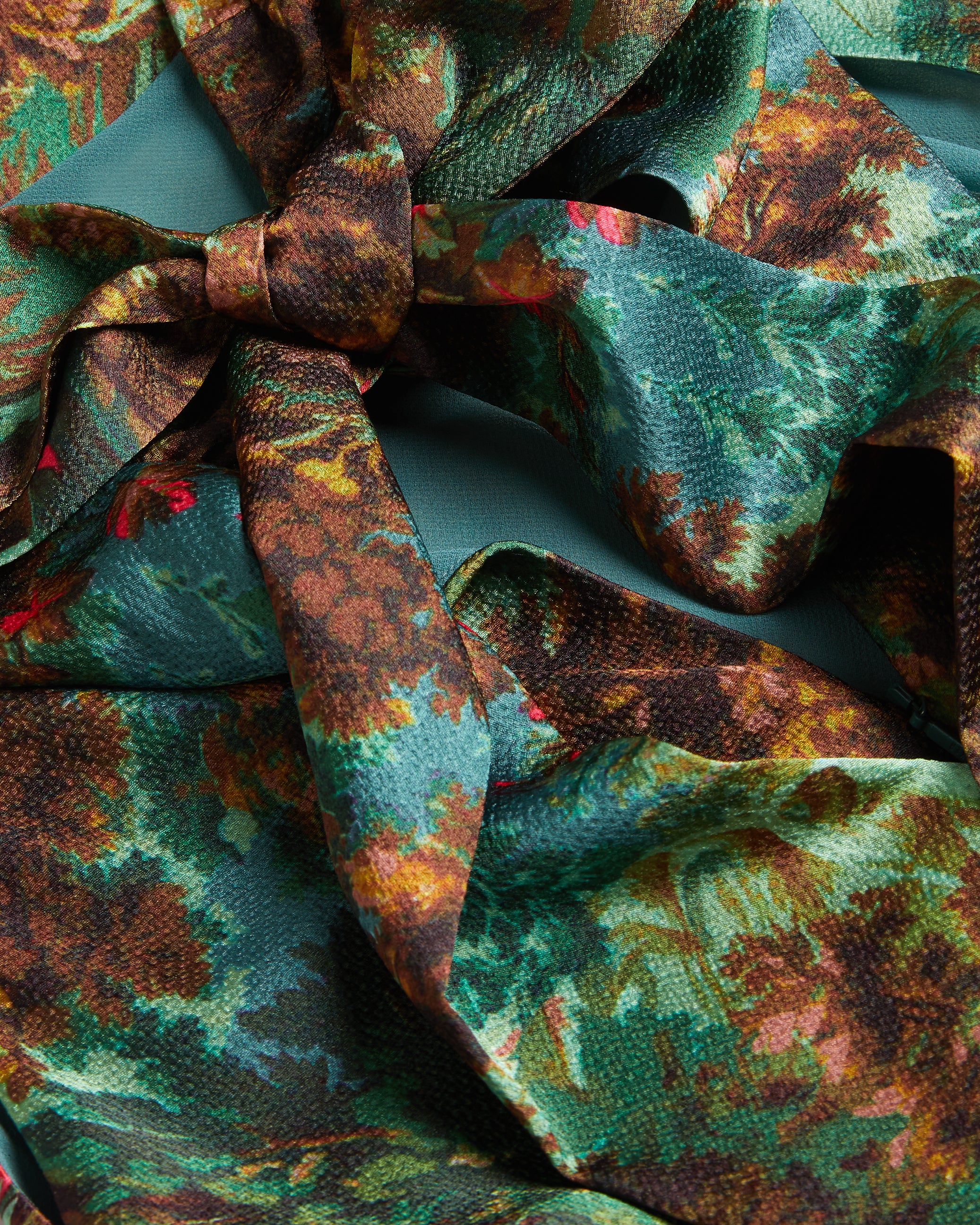 Women's Eyva-Printed Cowl Neck Midi Slip Dress Green