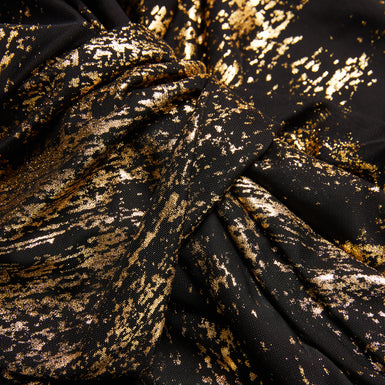 Women's Serinha-Bardot Foil Printed Midi Dress Black