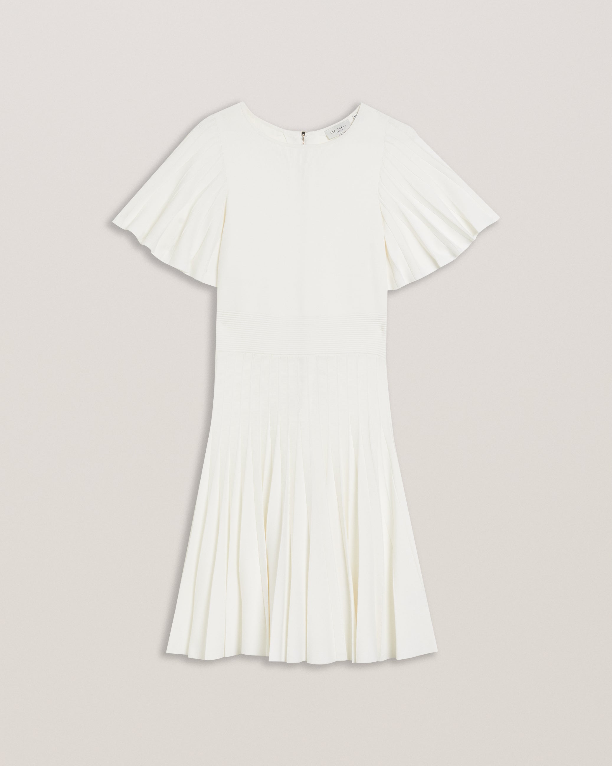 Women's Alenha-Knitted Angel Sleeve Mini Dress Ivory