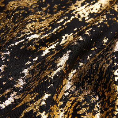 Women's Karenha-Foil Printed Skinny Fit Mesh Top Black