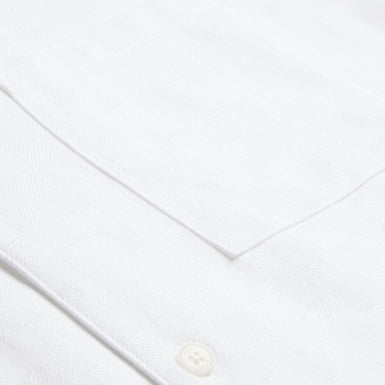 Men's Beckfor-Ss Oversized Textured Check Shirt White