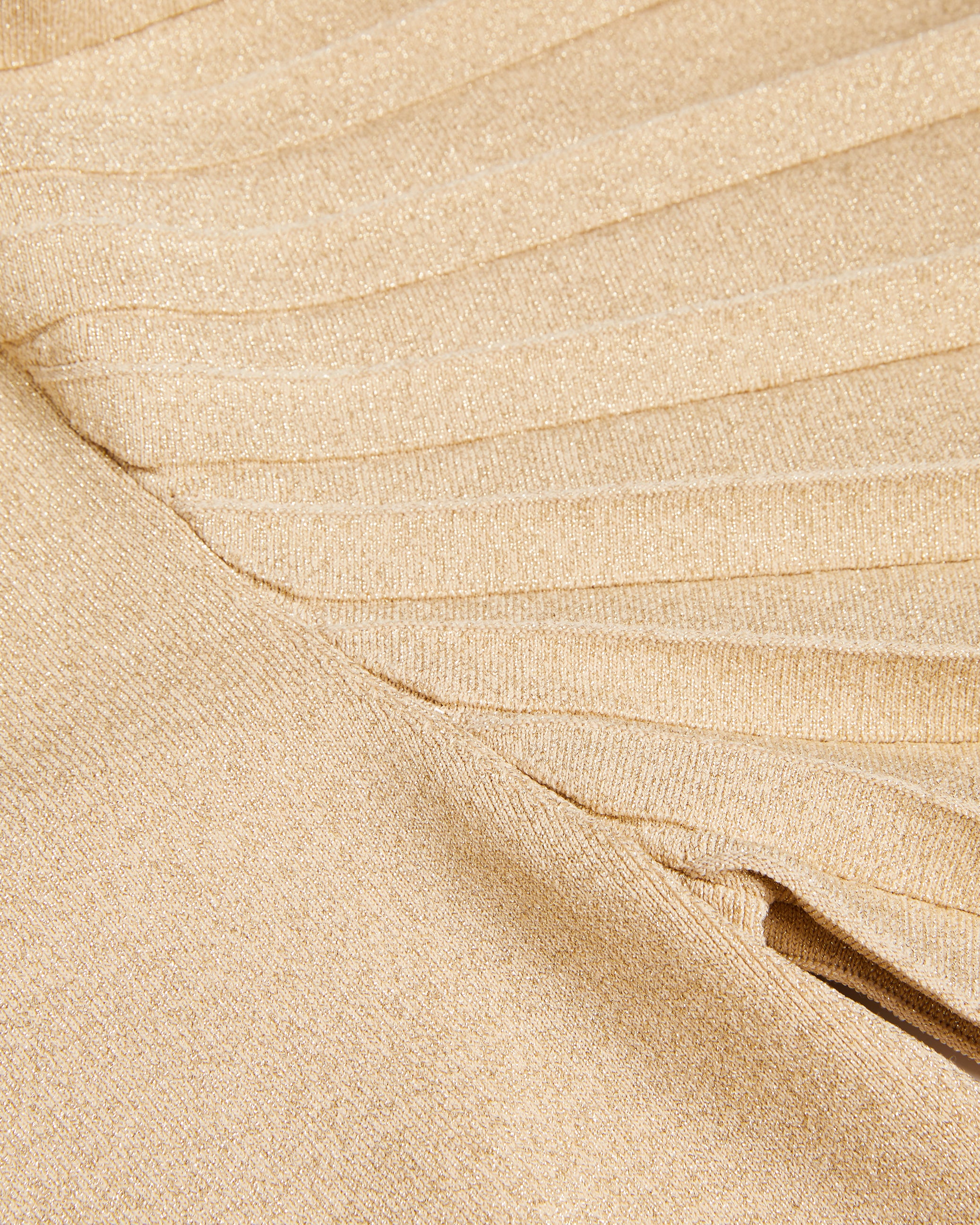 Women's Adilade-Fluted Sleeve Lurex Bodycon Midi Gold