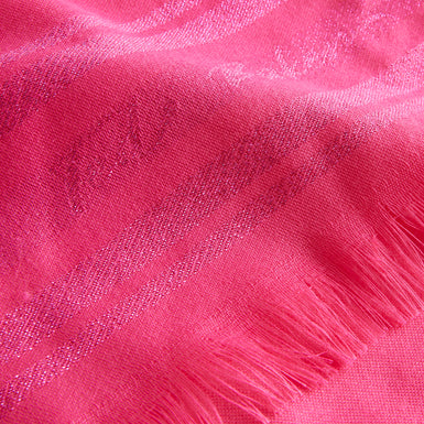 Women's Estelas-Metallic Branded Woven Scarf Pink