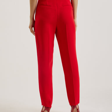 Women's Manattl-Tapered Tailored Trouser Red