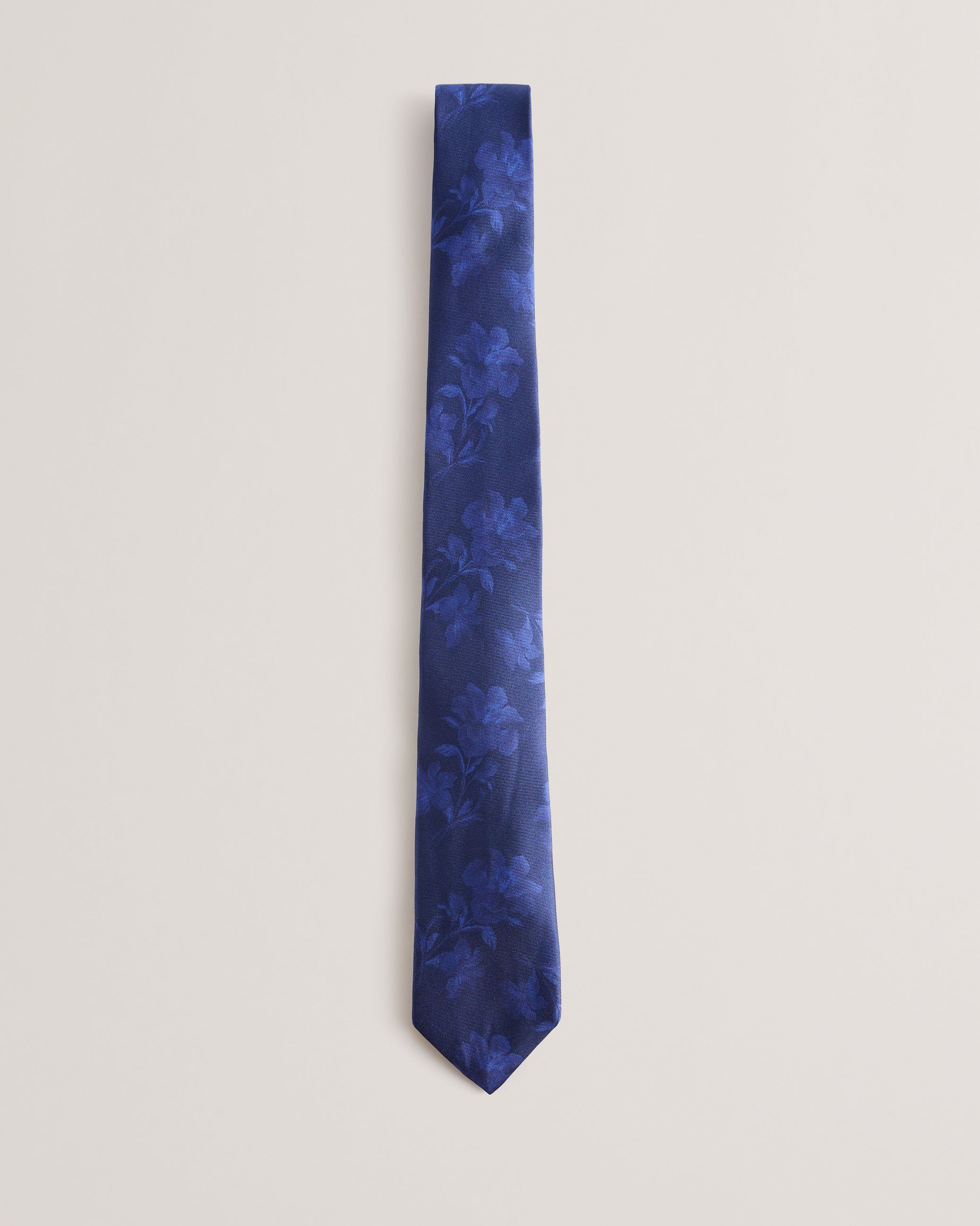 Men's Goulde-Floral Print Silk Tie Navy