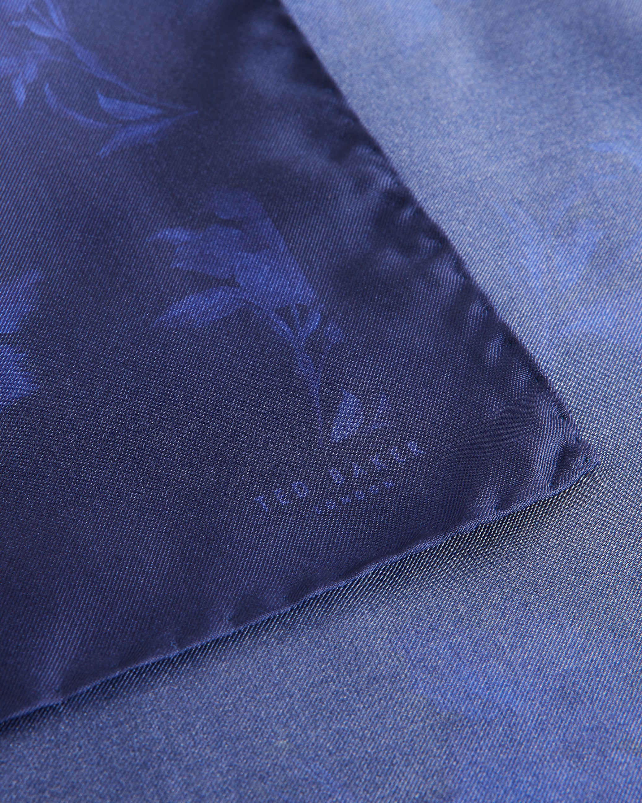 Men's Austins-Flora Print Silk Pocket Square Navy