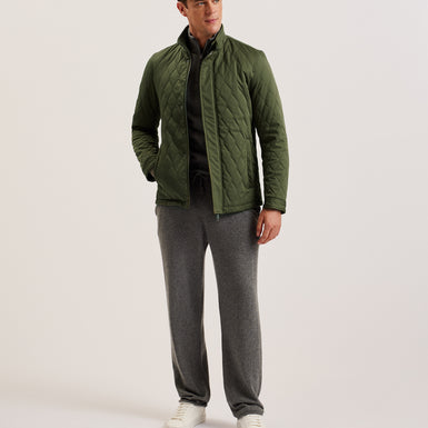 Men's Zampa-Quilted Funnel Jacket Mid-Green