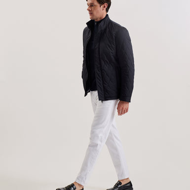 Men's Zampa-Quilted Funnel Jacket Navy