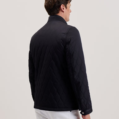 Men's Zampa-Quilted Funnel Jacket Navy