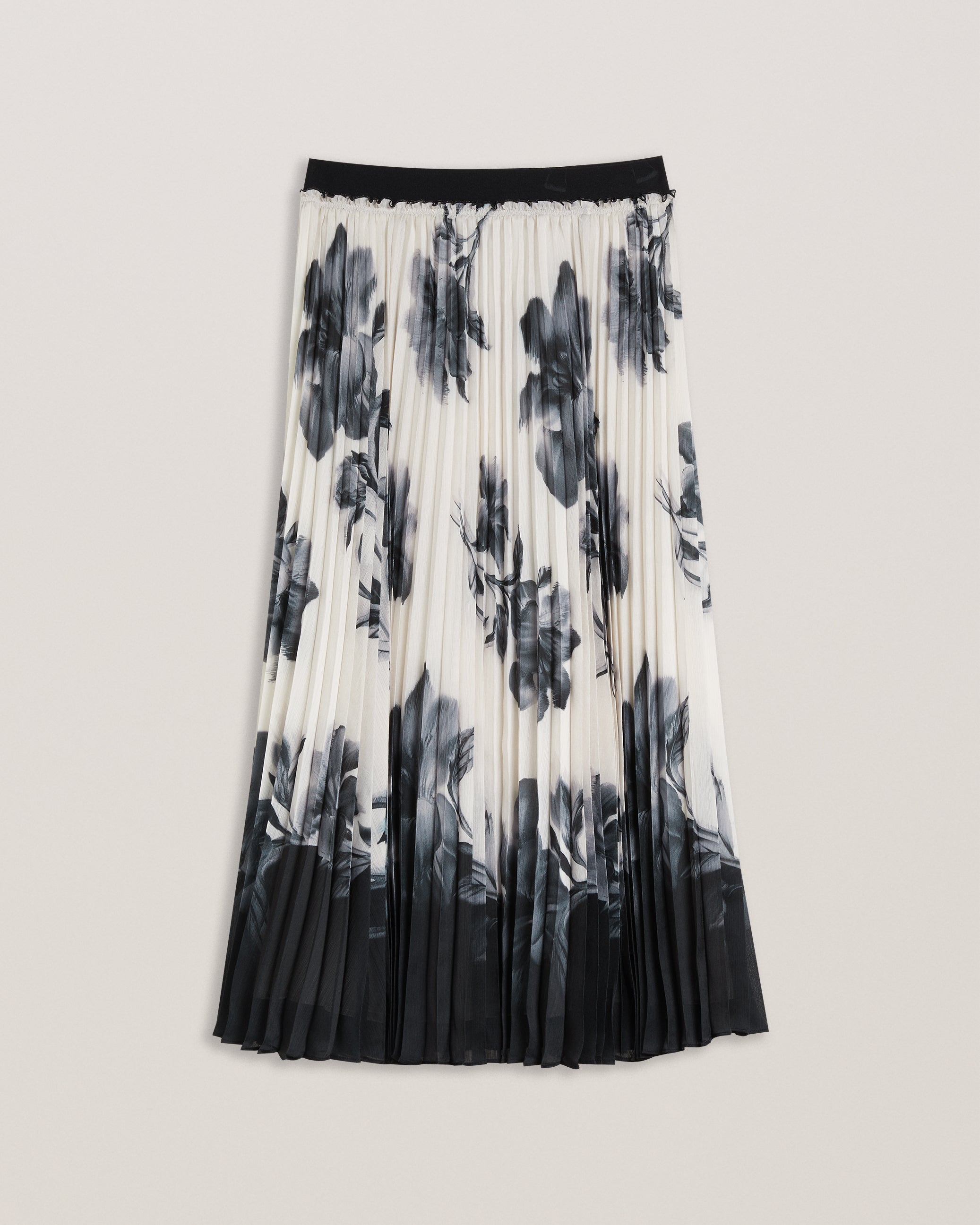 Women's Emista-Printed Pleated Midi Skirt Ivory
