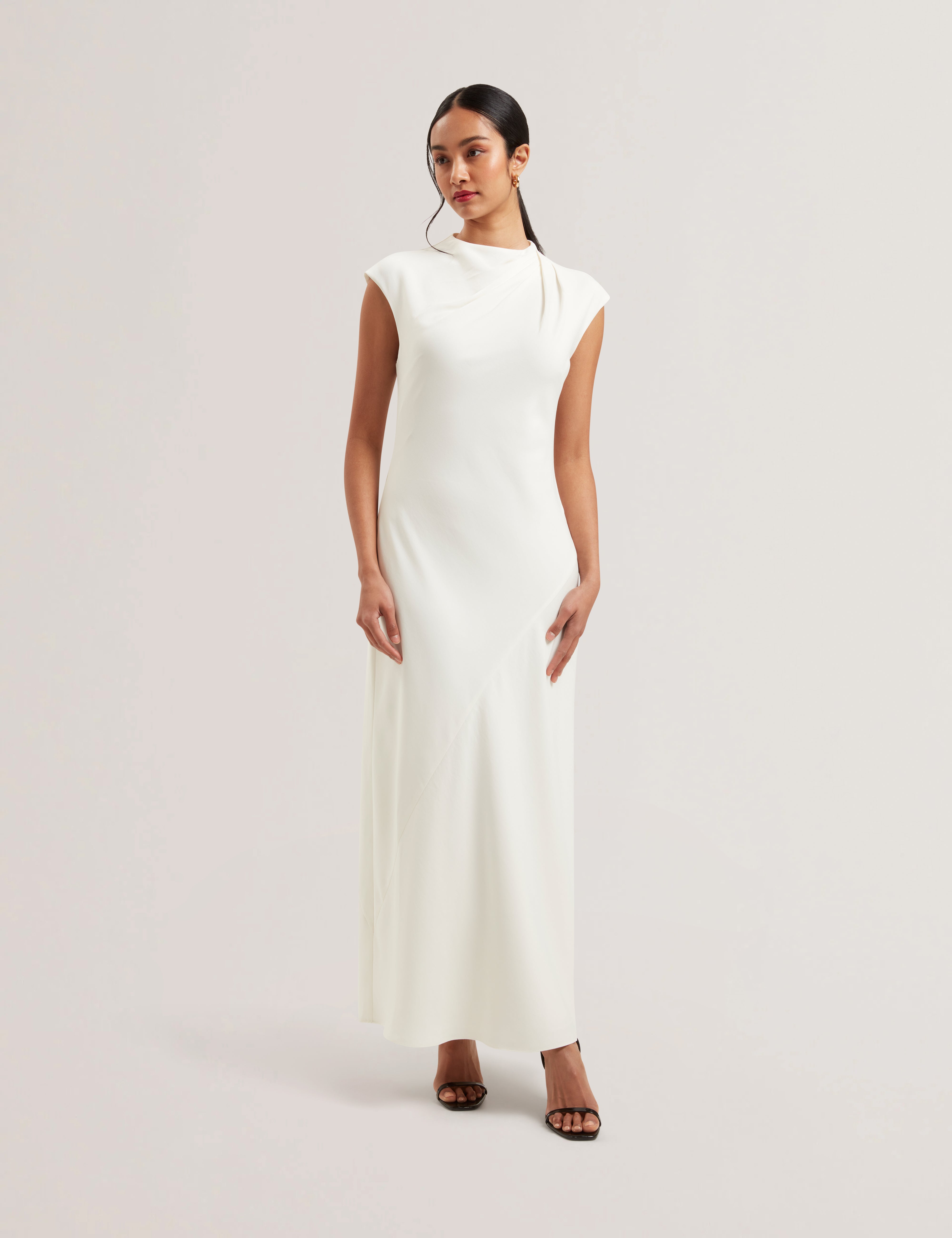 Women's KYAMOS-Drape Detail Slip Maxi Dress