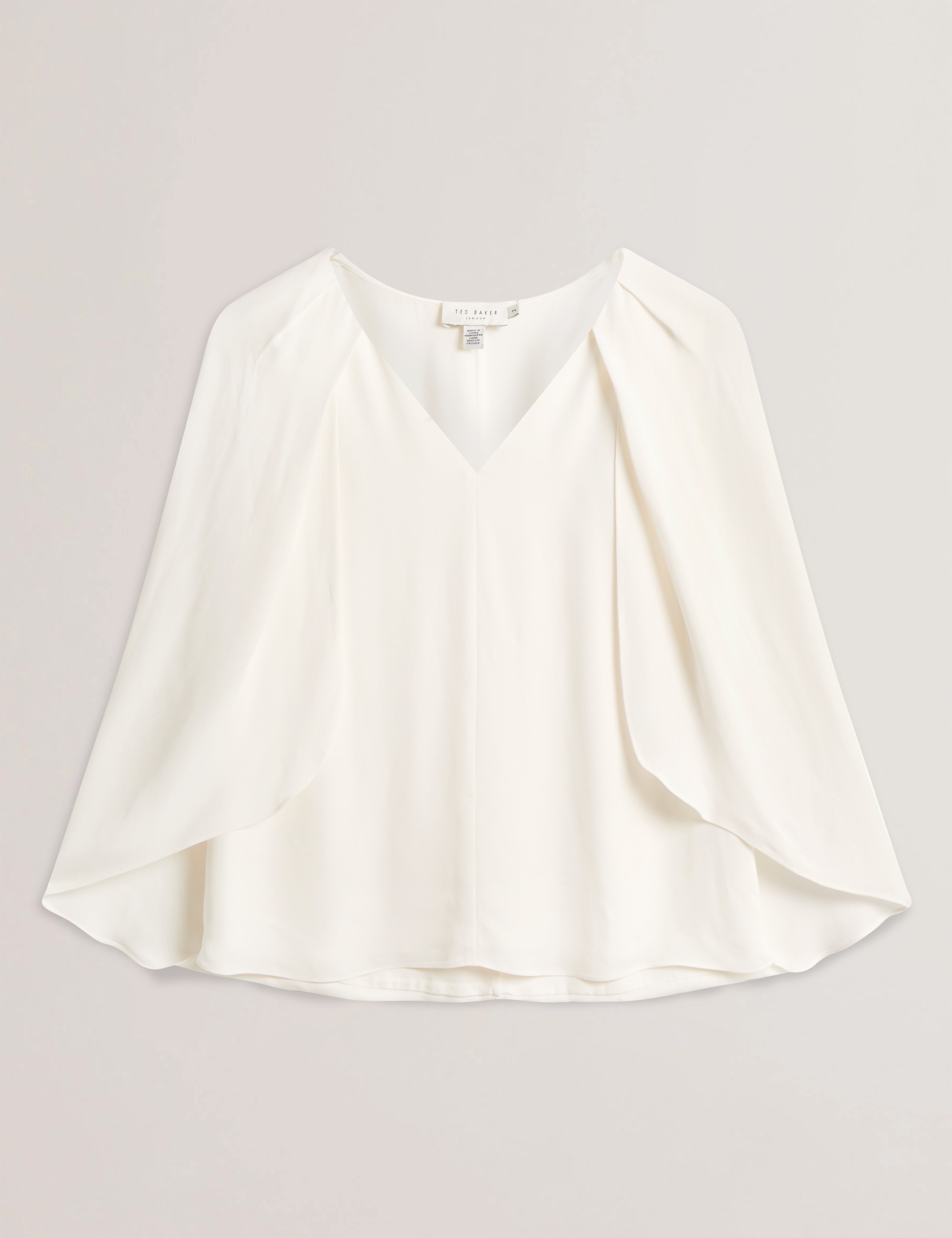 Women's EVROS-V-neck Capelet Sleeve Blouse