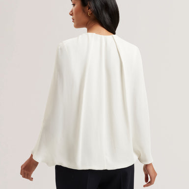 Women's EVROS-V-neck Capelet Sleeve Blouse