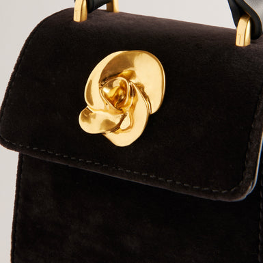 Women's Rosiya-Velvet Mini Top Handle Rose Bag Black
