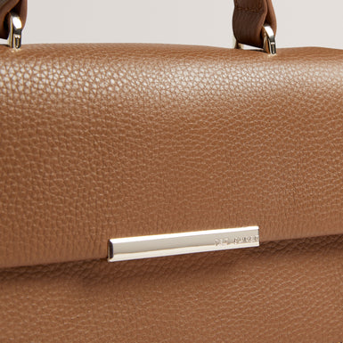 ROSLY: Bar Detail Elongated Top Handle bag