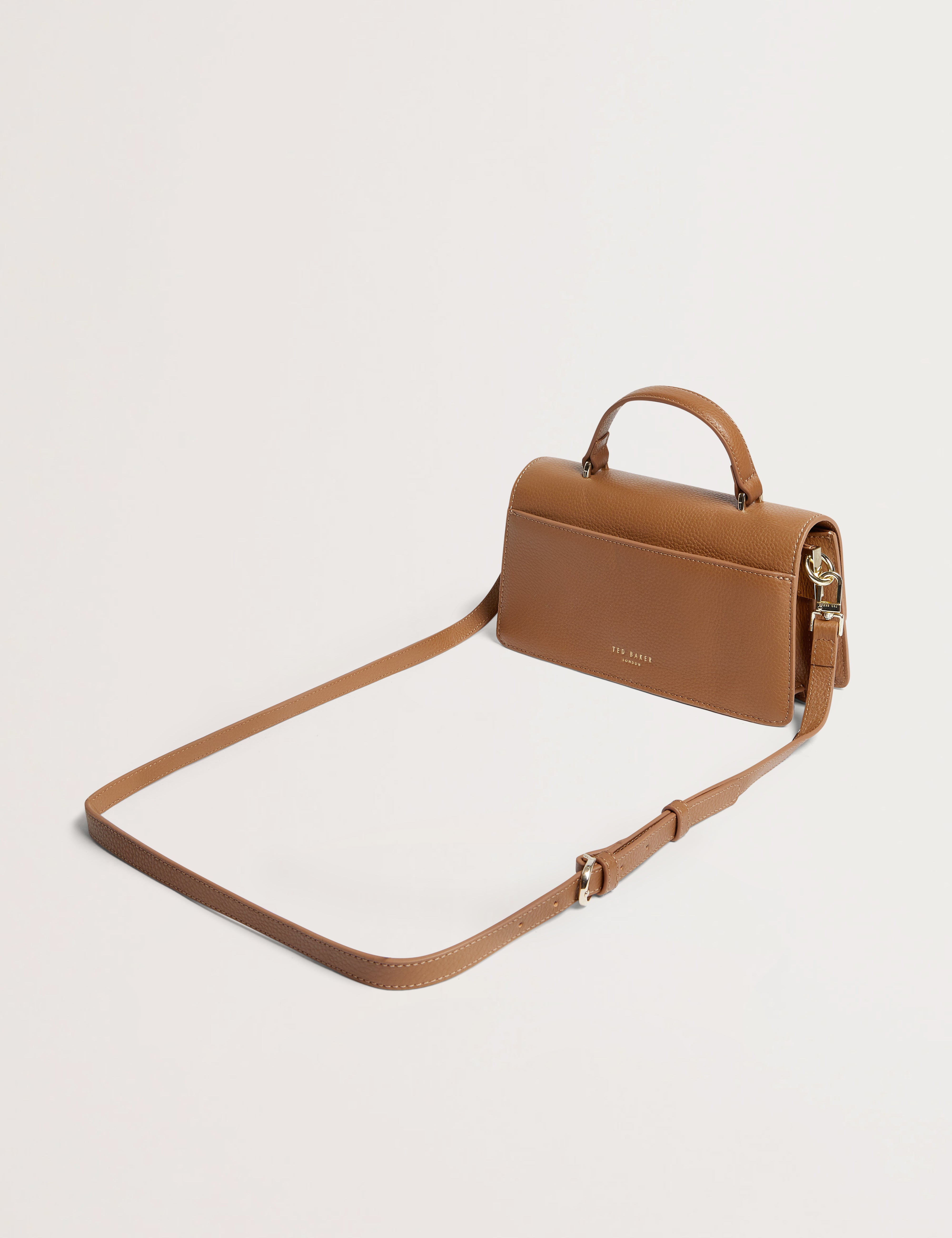 ROSLY: Bar Detail Elongated Top Handle bag