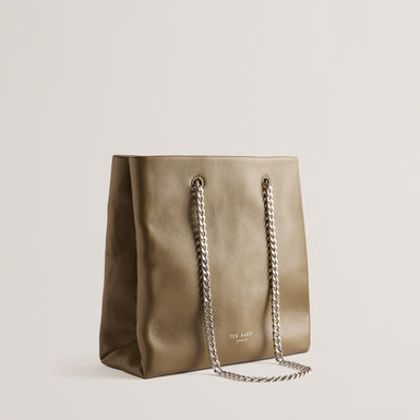 Women's Stalia-Checked Stitch Detail Small Bag Khaki