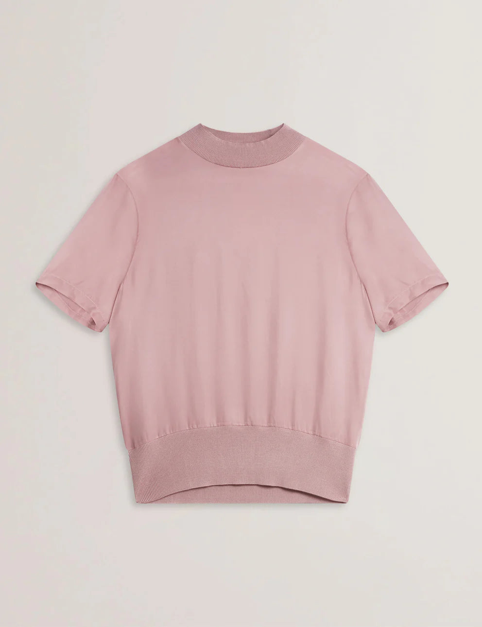 Women's ANYAAA-Cupro Woven Front Short Sleeve Tee