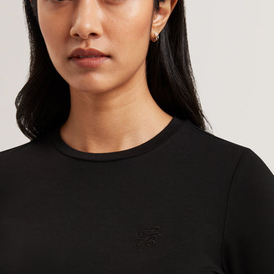 Womens CASY-Fitted Half Sleeve Chest Brande