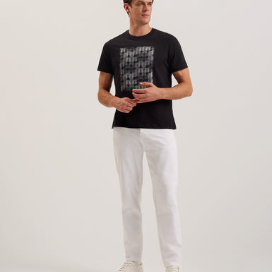 Men's Tessman-Ss Box Printed T-Shirt Black