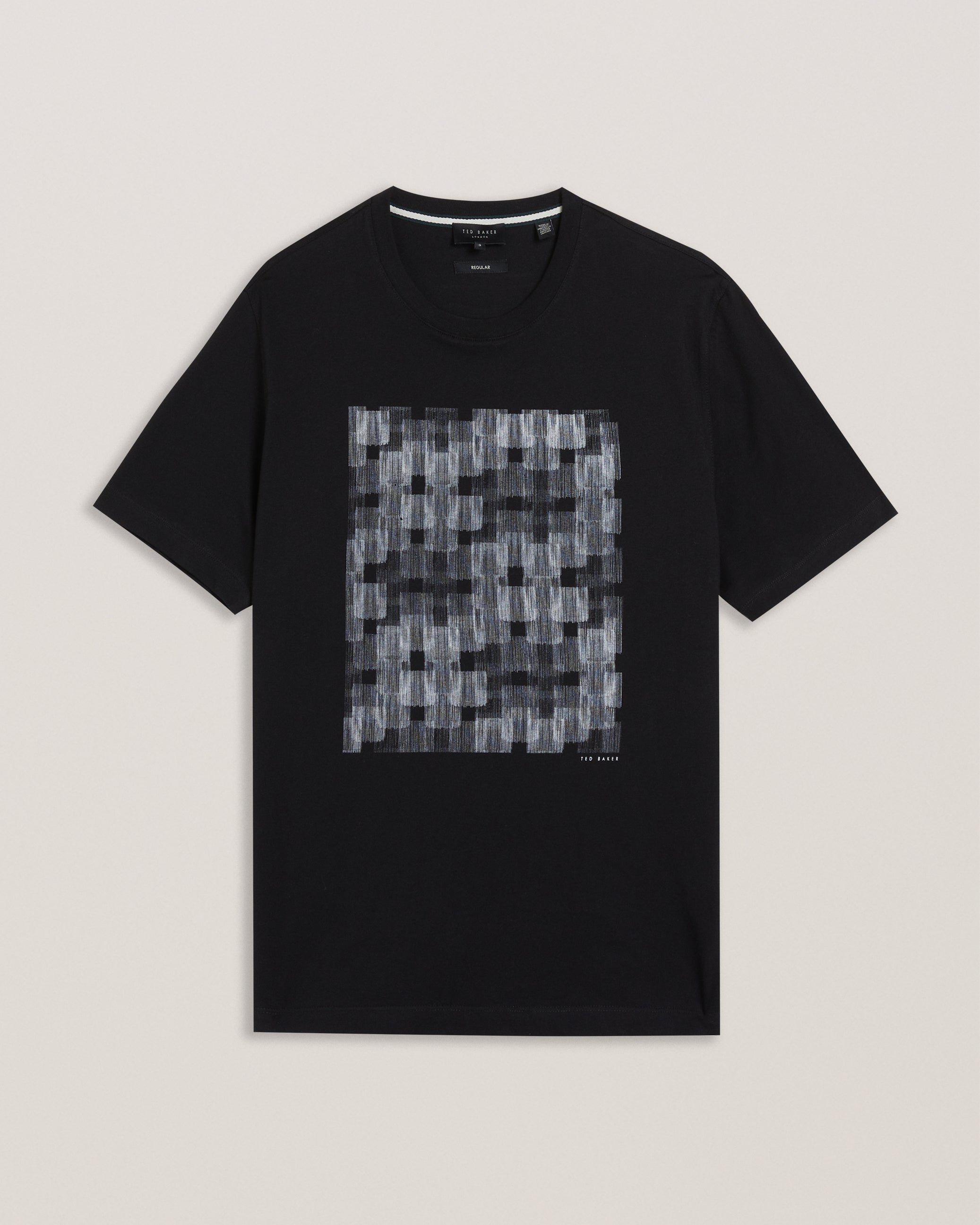 Men's Tessman-Ss Box Printed T-Shirt Black