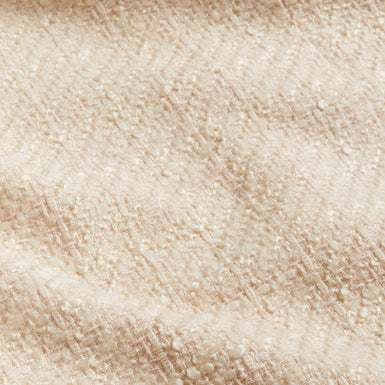 Women's Morim-Knit Bodice Boucle Mid Skirt Side Slit Ivory