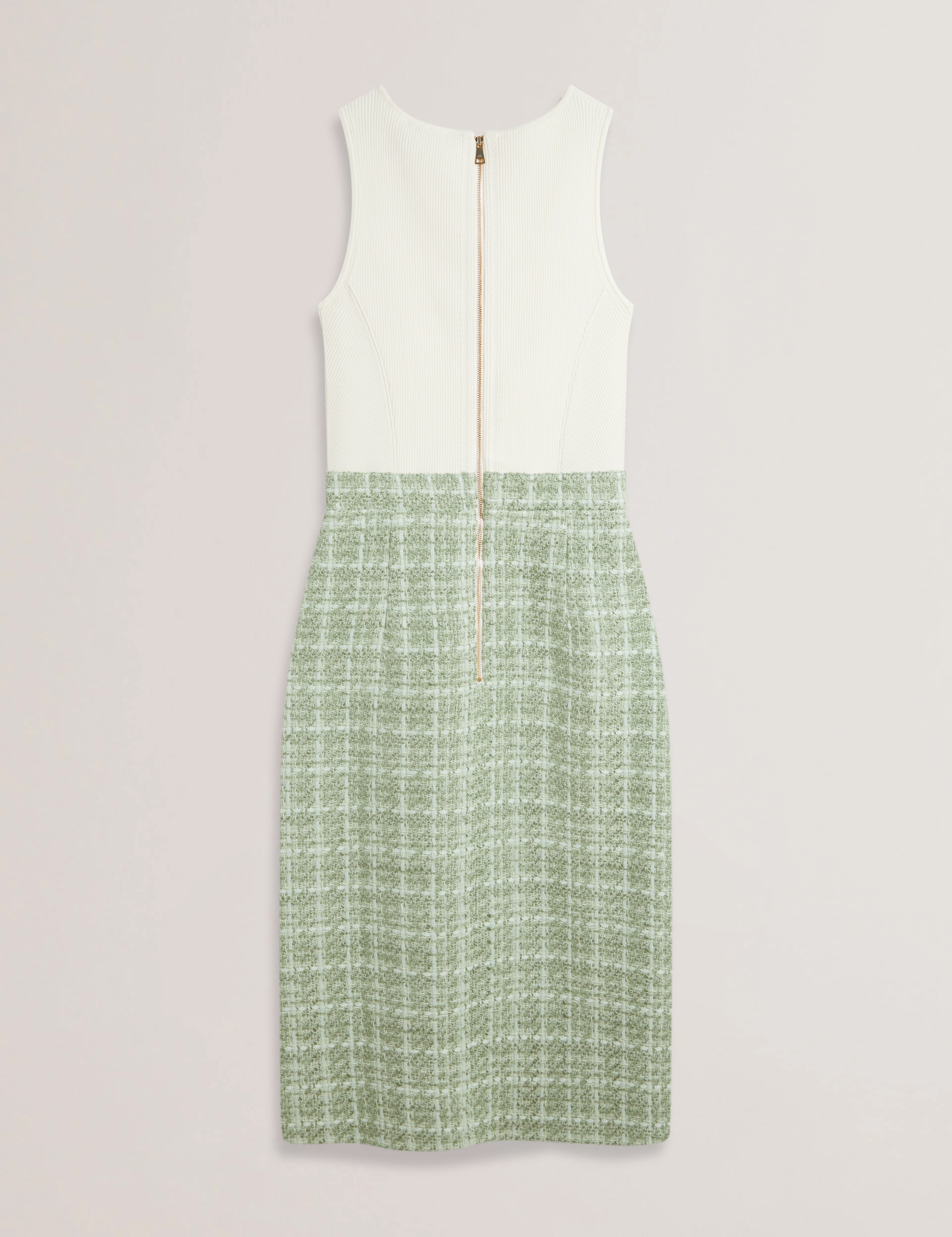 Women's MORIM-Knit Bodice Boucle Midi Skirt