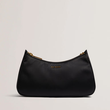 Women's AGNISE-Chain Detail Satin Shoulder Bag Black